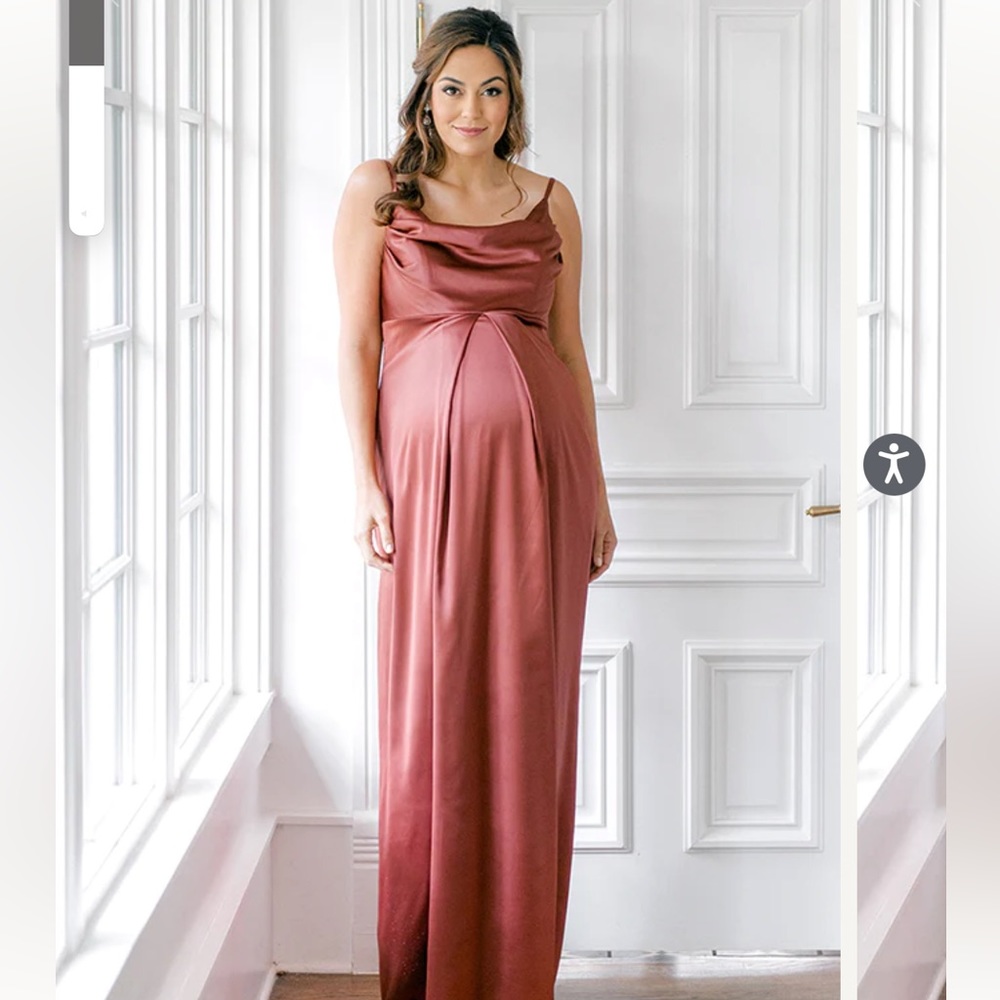 Revelry Maternity Skye Satin Dress Size 8